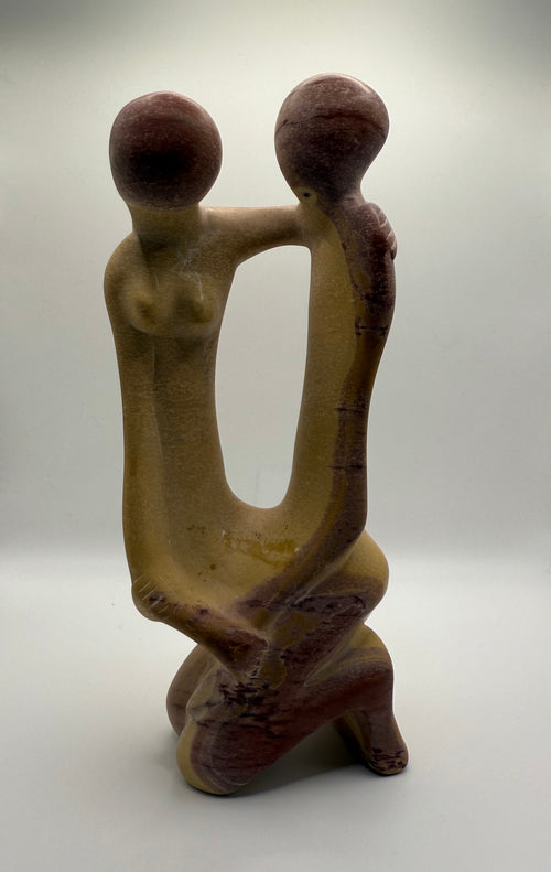 Hand-Carved Soapstone Sculpture – Unity